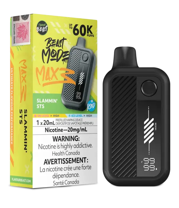 Flavour Beast Slammin STS Ice flavour Beast Beast Mode Max 3 60k Rechargeable Disposable
