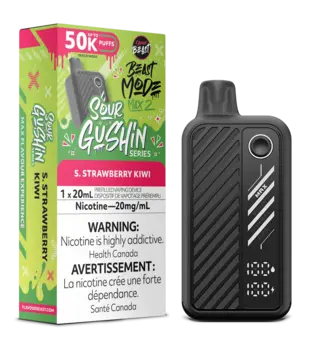 S. Strawberry Kiwi Flavour Beast Alpha Sour Gushin Series 80k Rechargeable Disposable