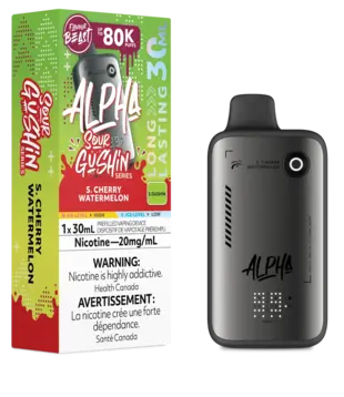 S. Cherry Watermelon Flavour Beast Alpha Sour Gushin Series 80k Rechargeable Disposable