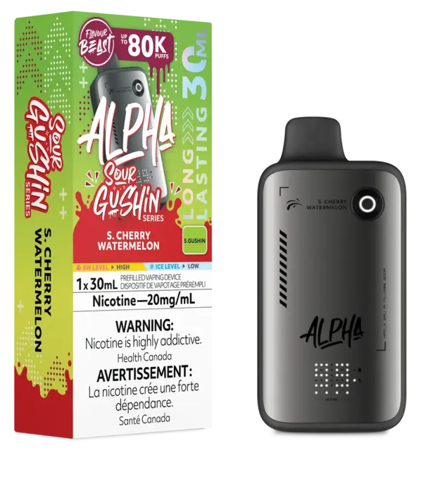 Flavour Beast S. Cherry Watermelon Flavour Beast Alpha Sour Gushin Series 80k Rechargeable Disposable