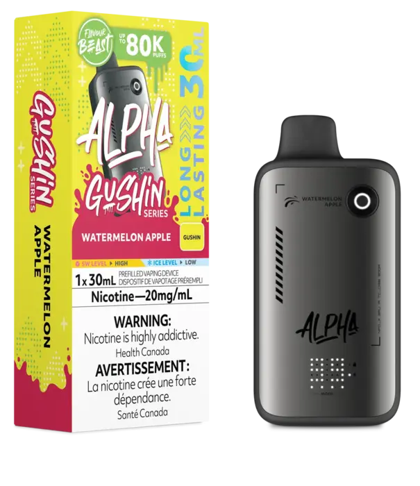 Flavour Beast Watermelon Apple Flavour Beast Alpha Gushin Series 80k Rechargeable Disposable