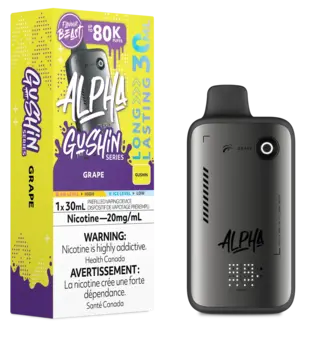Grape Flavour Beast Alpha Gushin Series 80k Rechargeable Disposable
