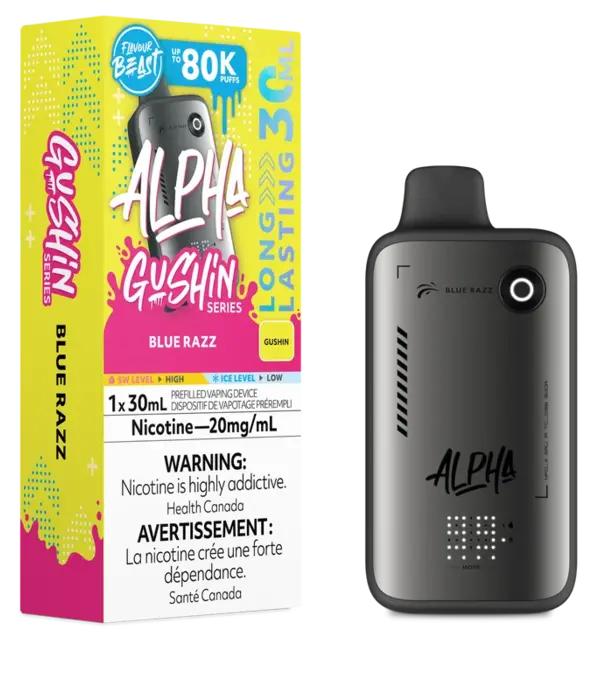 Flavour Beast Blue Razz Flavoir Beast Alpha Gushin Series 80k Rechargeable Disposable