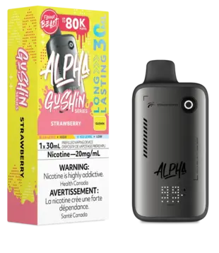 Strawberry Flavour Beast Alpha Gushin Series 80k Rechargeable Disposable