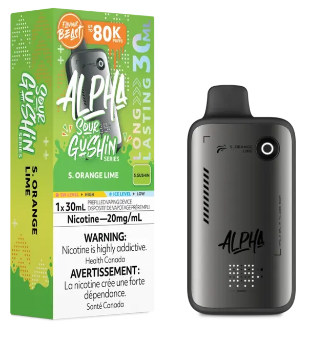 Flavour Beast S. Orange Lime Flavour Beast Alpha Sour Gushin Series 80k Rechargeable Disposable