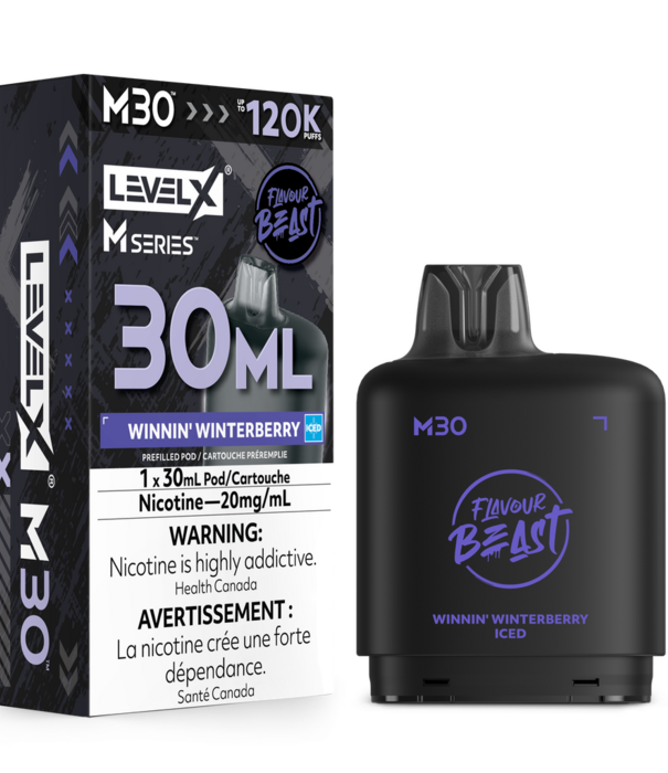 level X Winnin Winterberry Ice Flavour Beast Level X M-Series 120k Disposable Vape Pod
