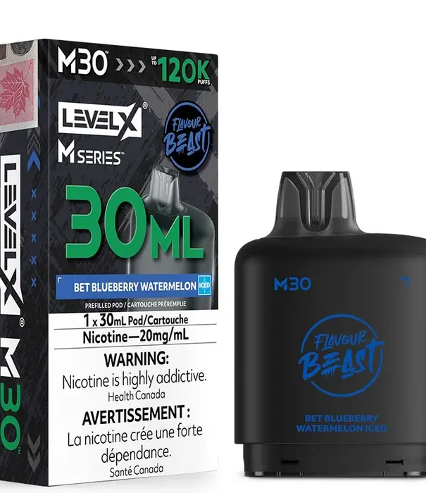 level X Bet Blueberry Watermelon Ice Flavour Beast Level X M-Series 120k Disposable Vape Pod