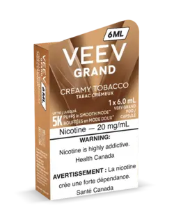 Creamy Tobacco Veev Grand 10ml Disposable Vape Pod
