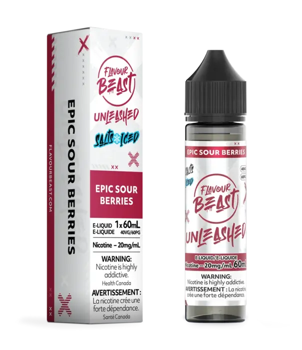 Flavour Beast Epic Sour Berries Ice 20mg Flavour Beast Unleashed Nic Salt 60ml E-liquid