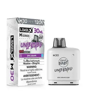 Epic Grape Ice Flavour Beast Level X Unleashed M-series 120k Disposable Vape zpod