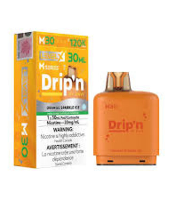 level X Orange Sparkle Ice Flavour Beast Level X Drip’N M-series 120k Disposable Vape Pod