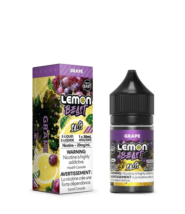 Flavour Beast Grape 20mg Lemon Beast Nic Salt 30ml E-liquid