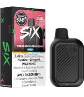 Weekend Watermelon Ice Flavour Beast Six 24k Rechargeable Disposable