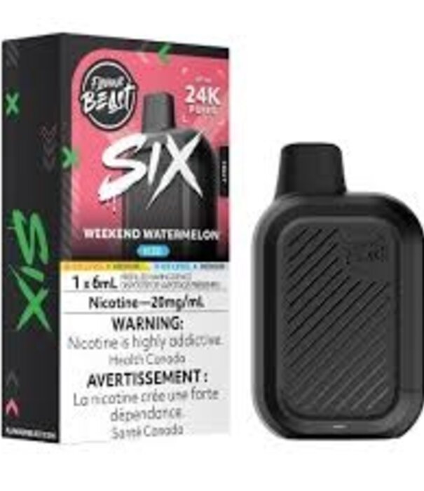 Flavour Beast Weekend Watermelon Ice Flavour Beast Six 24k Rechargeable Disposable