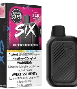 Trippin Triple Berry Flavour Beast Six 24k Rechargeable Disposable