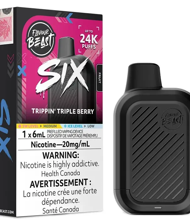 Flavour Beast Trippin Triple Berry Flavour Beast Six 24k Rechargeable Disposable