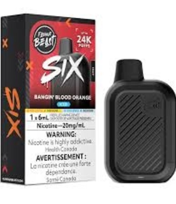 Flavour Beast Bangin Blood Orange Ice Flavour Beast Six 24k Rechargeable Disposable