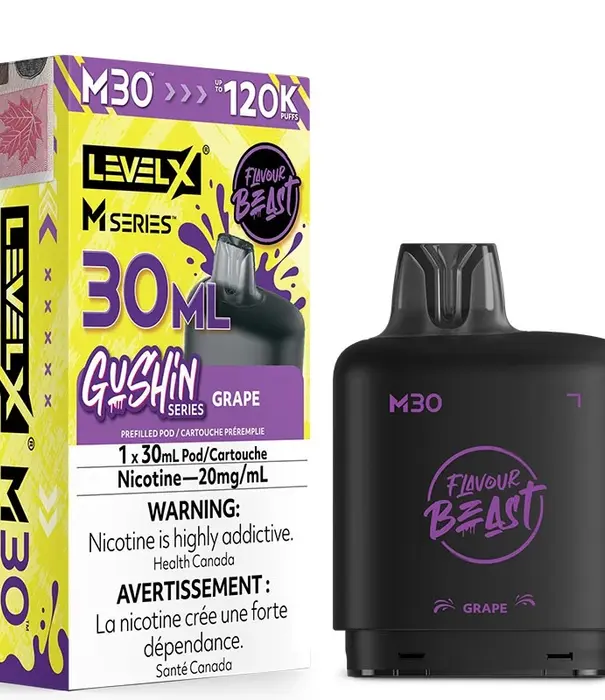 level X Grape Flavour Beast Gushin Level X M-Series 120k Disposable Vape Pod