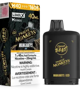 Mangabeys Ice Flavour Beast Twelve Monkeys Level X M-Series 120k Disposable Vape Pod
