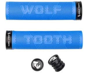 Poignées De Vélo Wolf Tooth Echo Lock-On - Longueur 132 Mm, Diamètre 32 Mm - Caoutchouc Doux, Collier Noir