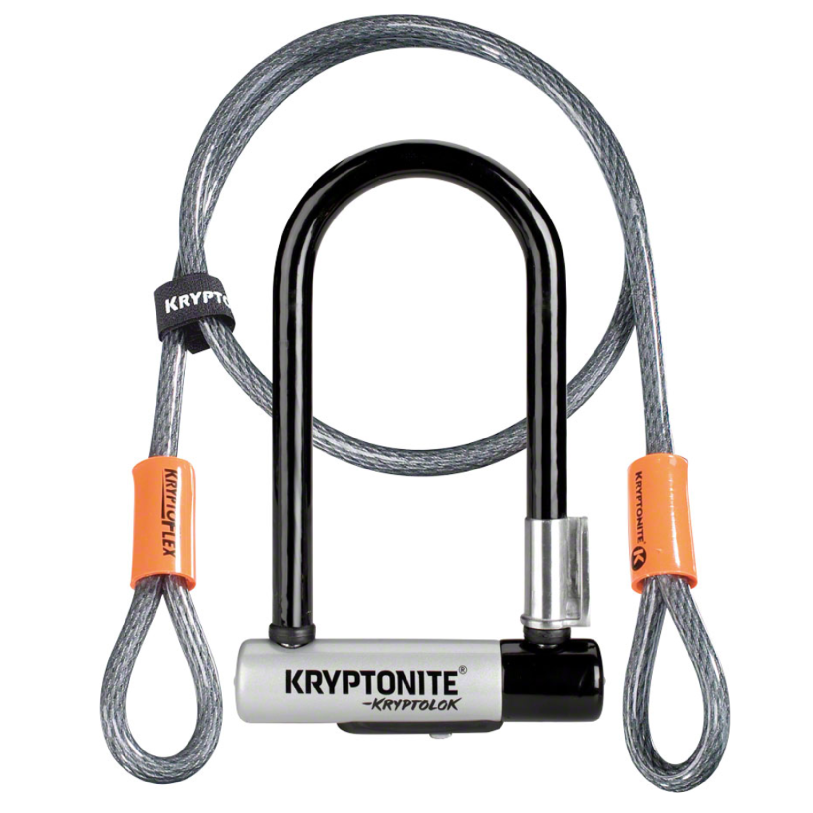 Kryptonite Lock - Kryptonite - Evolution Series U-Lock - 3.25 x 7", Keyed, Black, Includes 4' cable