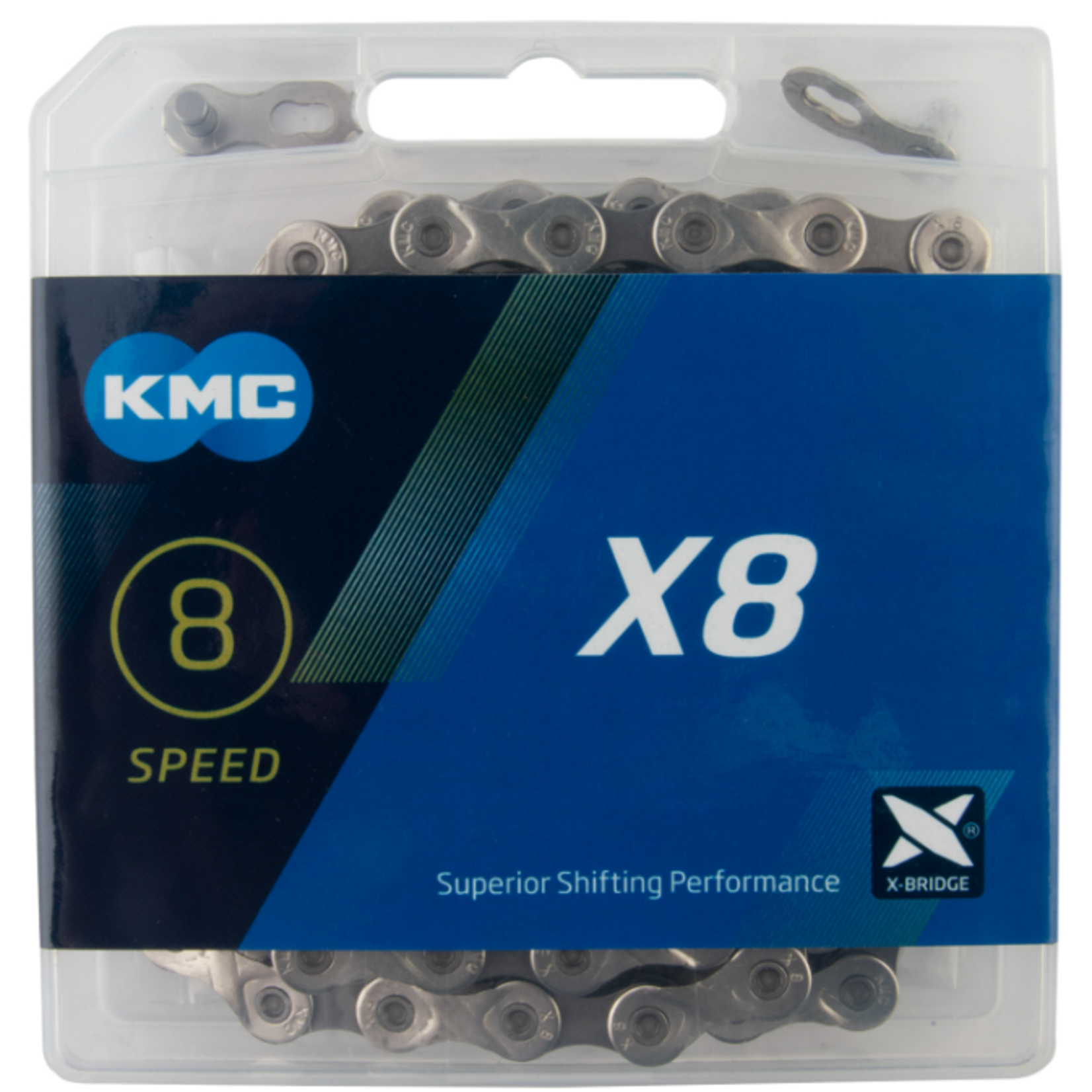 Chain KMC X8.93, 8spd Dk Silver 116L Behind Bars Bicycle Shop