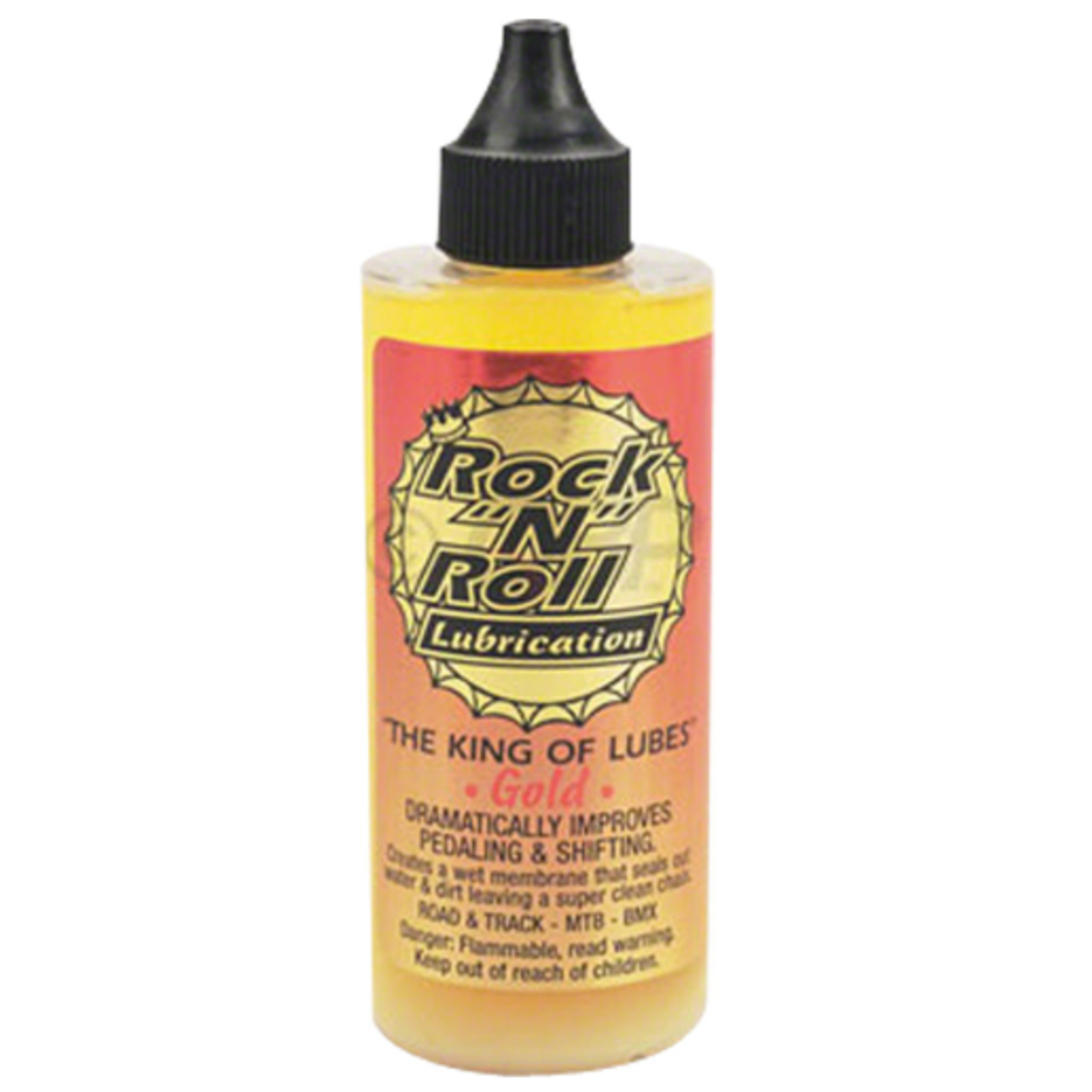 Rock-N-Roll Rock-N-Roll - Gold Bike Chain Lube - 4 fl oz, Drip
