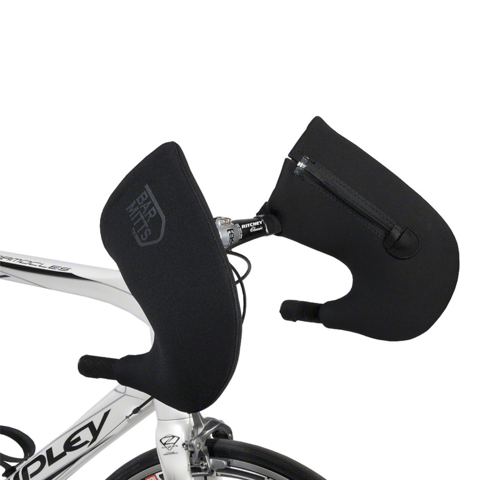 Bar Mitts Pogie - Bar Mitts - Road Pogie Handlebar Mittens: Externally Routed Shimano LG Black