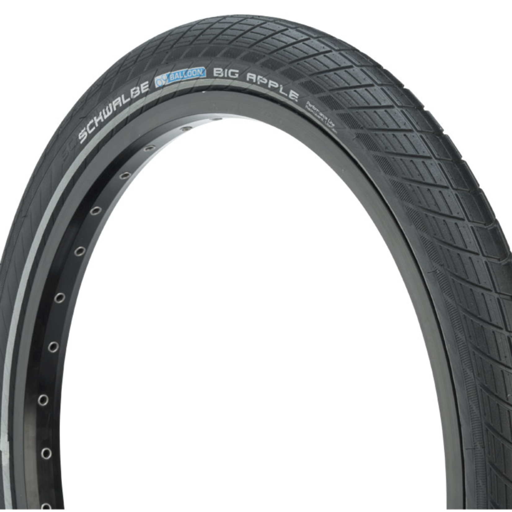 Schwalbe Tire - 20 x 2.0 - Schwalbe - Big Apple - Clincher, Wire, Black, Performance Line