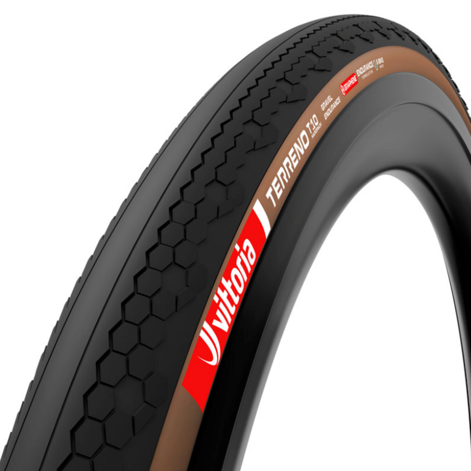 Vittoria Tire - 700 x 45 - Vittoria - Terreno T10 Hardpack, Tubeless, Folding, Black/Brown, Gravel Endurance, Graphene, G2.0