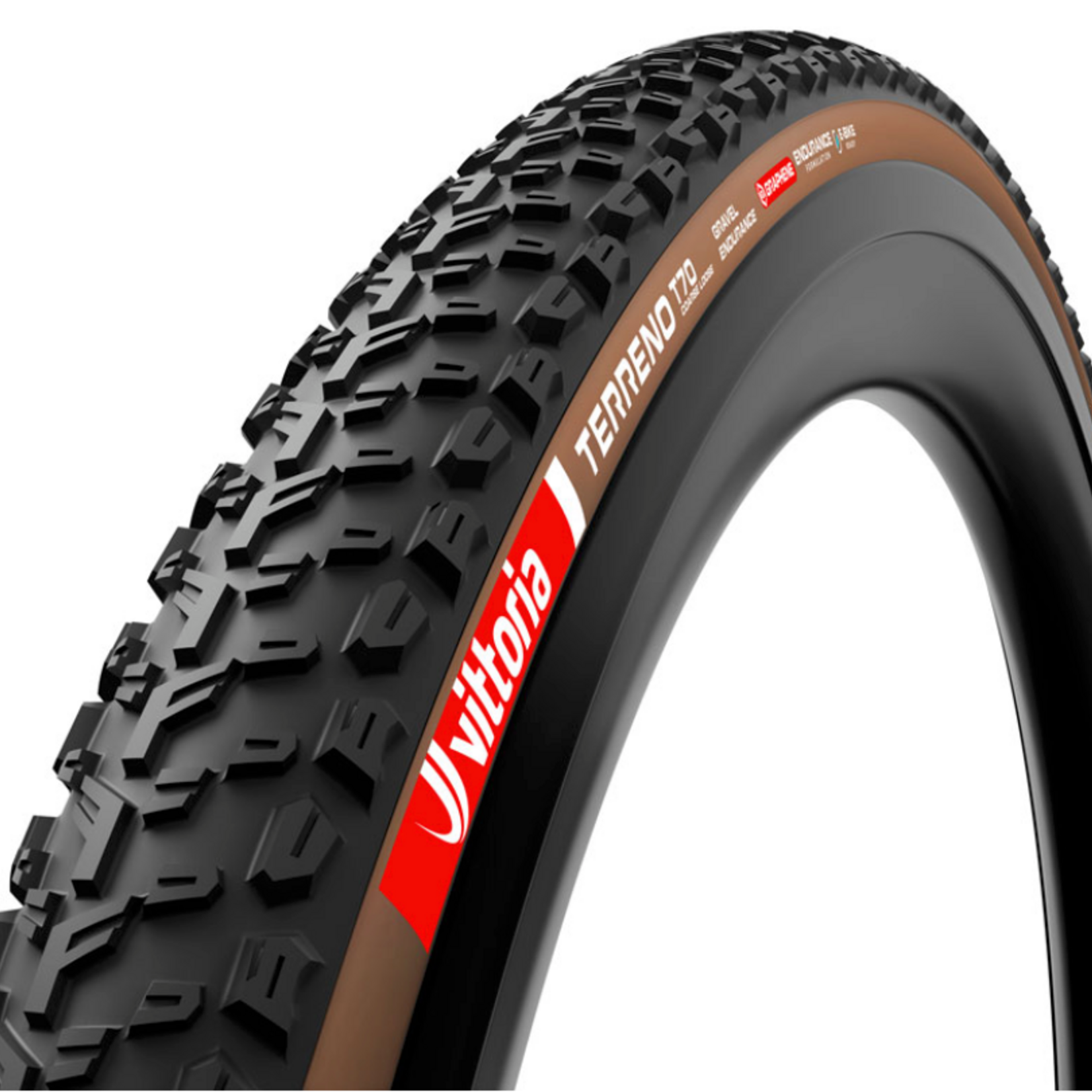 Vittoria Tire - 700 x 40 - Vittoria - Terreno T70 Coarse Loose, Tubeless, Folding, Black/Brown, Gravel Endurance, Graphene, G2.0