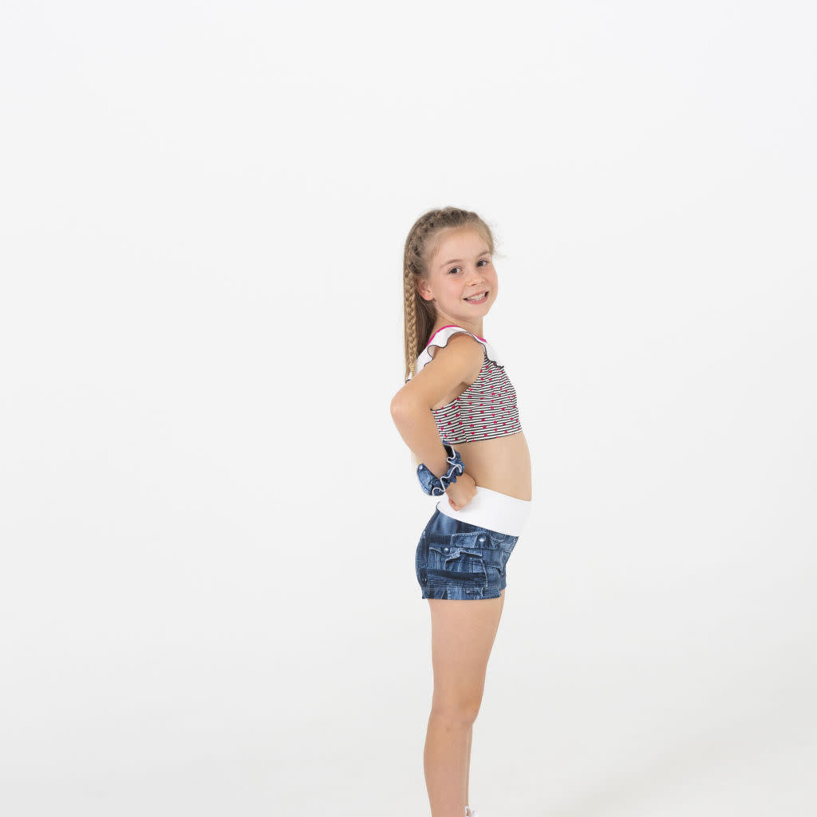 Stretch Out DENIM HEARTS Shorts CHARLIE