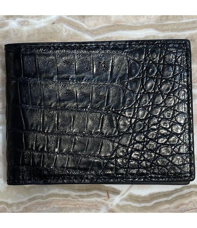 Matte Alligator Wallet in Black