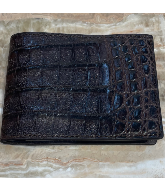 Chocolate Matte Croco Billfold