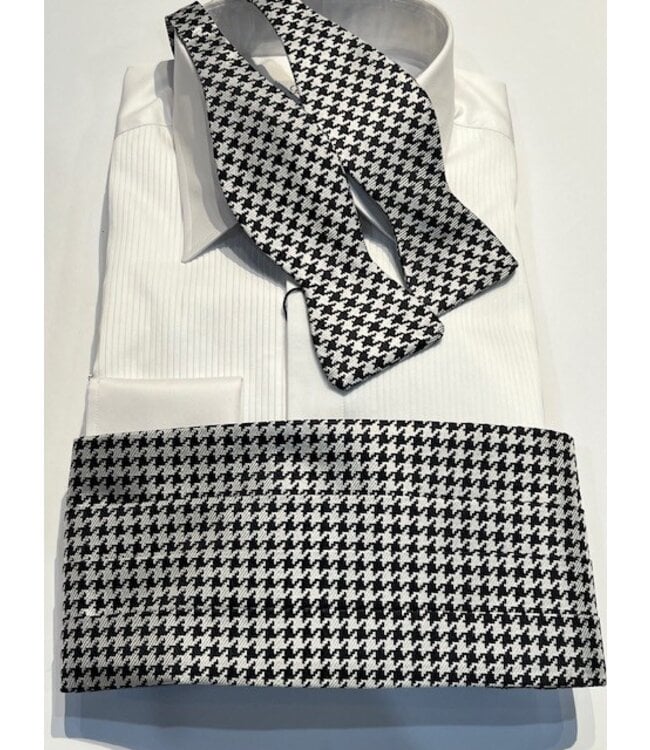 B/W Bigtooth Cummerbund Set