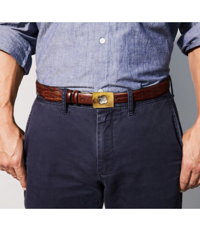 Sterling Quail on Brass Buckle  Belt