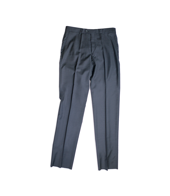 Charcoal 4-Harness Serge Flat Front