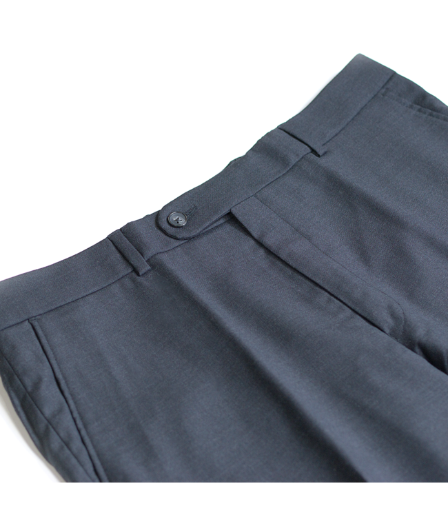 Charcoal 4-Harness Serge Flat Front