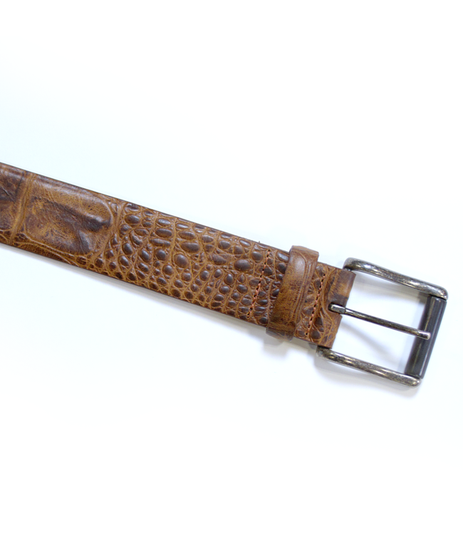 Cognac Embossed Crocback