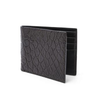 W.KLEINBERG FOR H. STOCKTON Matte Alligator Wallet in Black