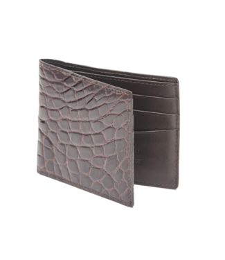 W.KLEINBERG FOR H. STOCKTON Brown Glazed Gator Hip Wallet