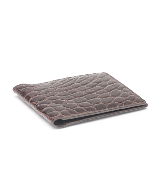 Brown Glazed Gator Hip Wallet