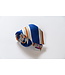 Blue/Khaki Silk/Linen Stripe