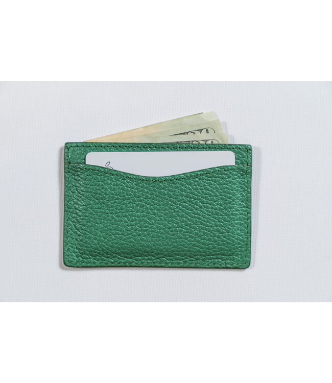 Flat Card Case Pebble Leather