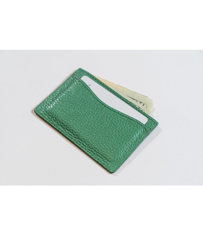 Flat Card Case Pebble Leather