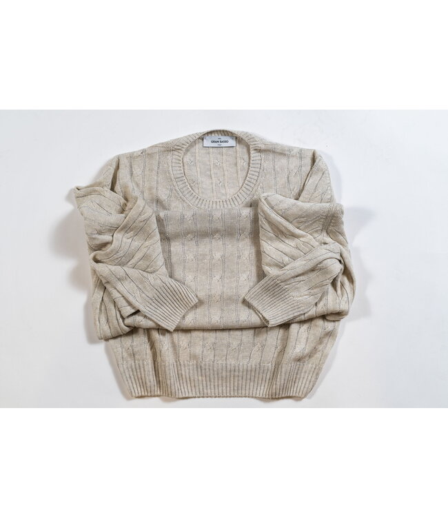 Linen/Cotton Cable Crew