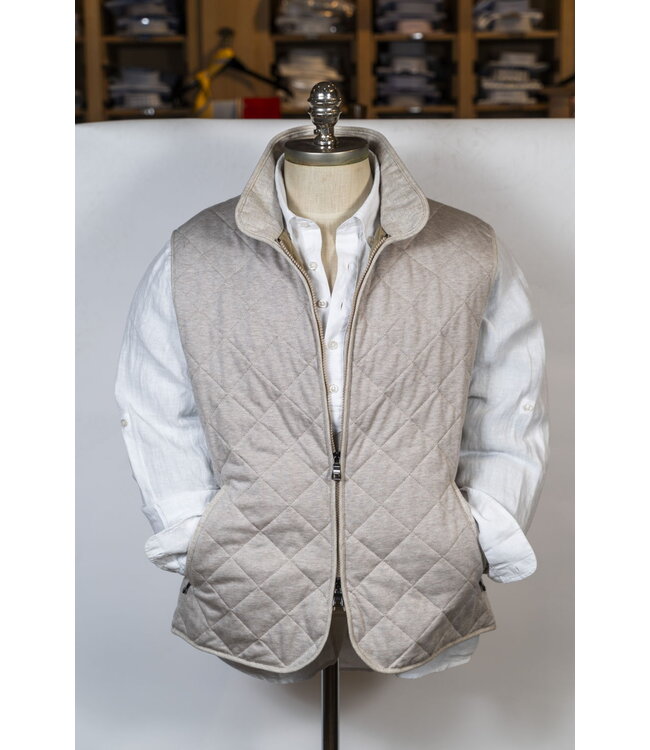 Cotton Oxford Vest "Wheat"