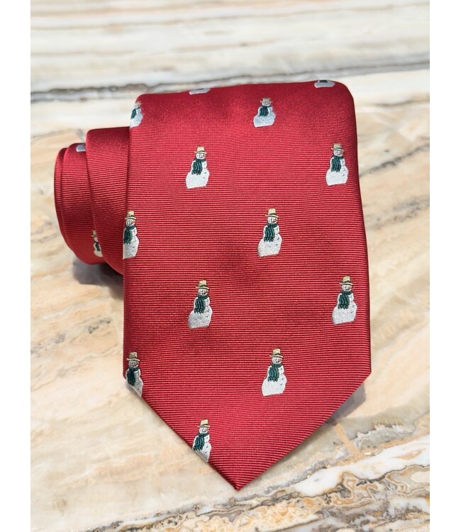 Snowman Silk Tie
