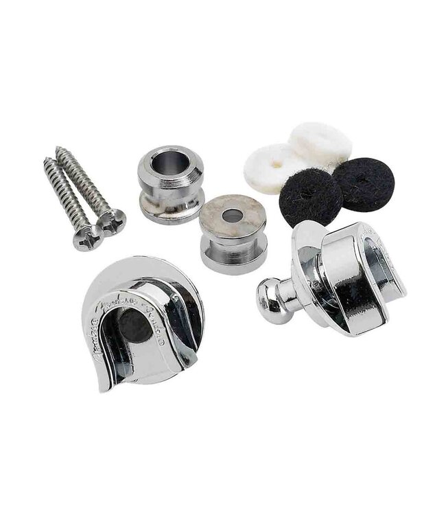 Fender Security Strap Locks and Buttons Set - Chrome