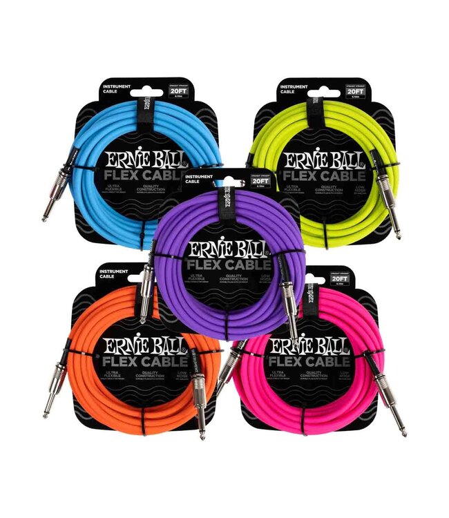 ERNIE BALL FLEX INSTRUMENT CABLES 10FT & 20FT